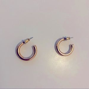 Pilgrim rose gold plated hoop earrings